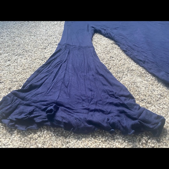 Bell-Sleeve, Blue Women’s Top - Picture 3 of 3